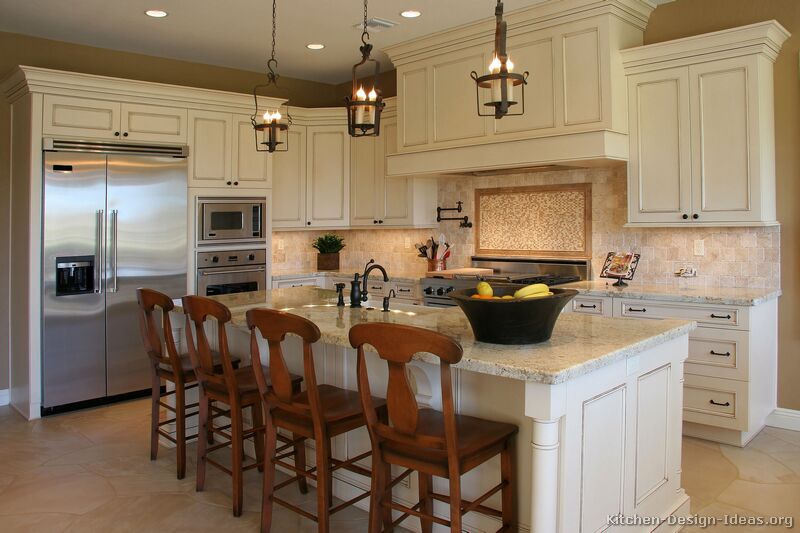 Pictures Of Kitchens Traditional Off White Antique Kitchen
