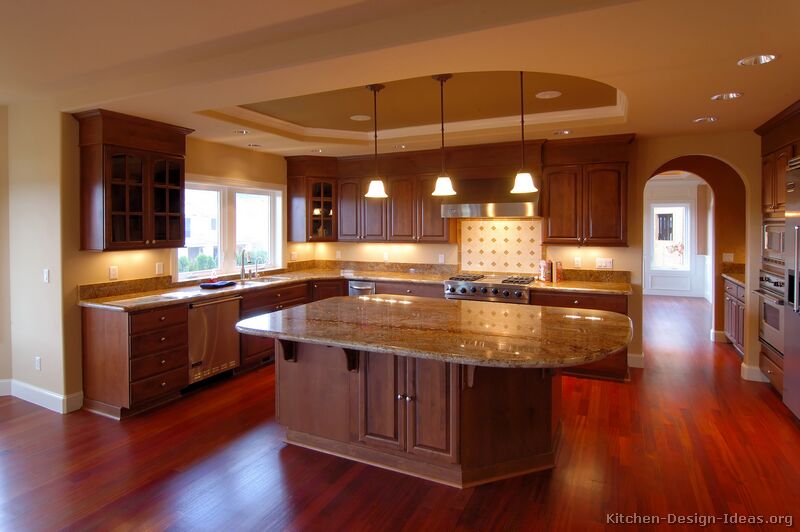 Pictures Of Kitchens Traditional Dark Wood Kitchens Cherry Color